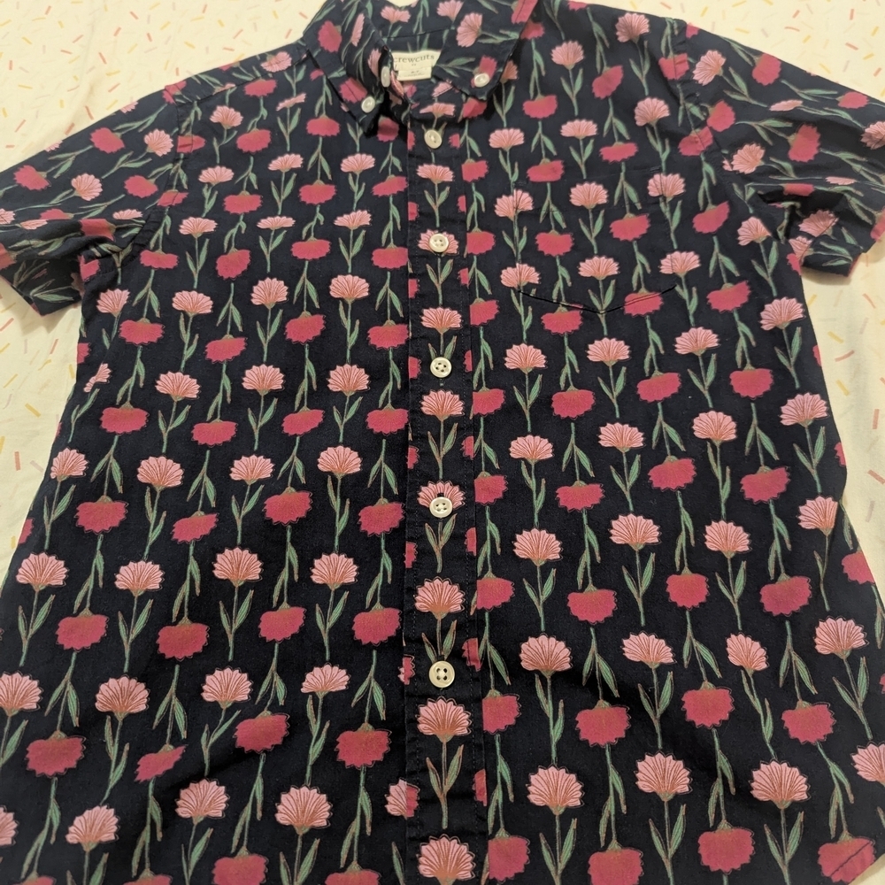 Crewcuts Kids Floral Button Down Shirt